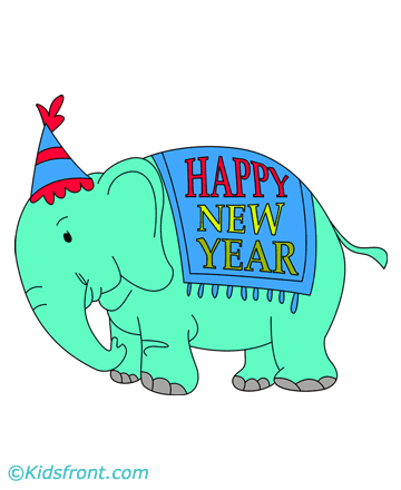 Joyful New Year Coloring Pages